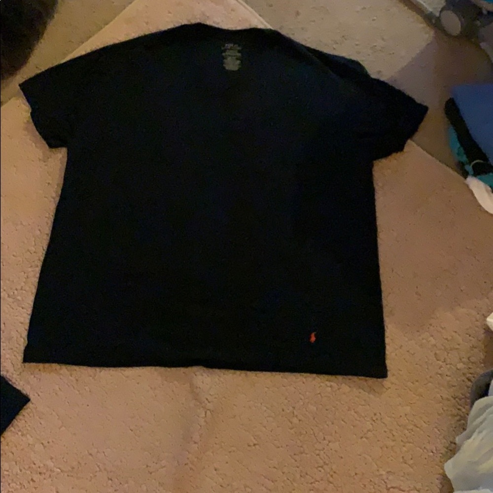 Black polo T-shirt